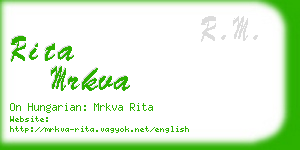 rita mrkva business card